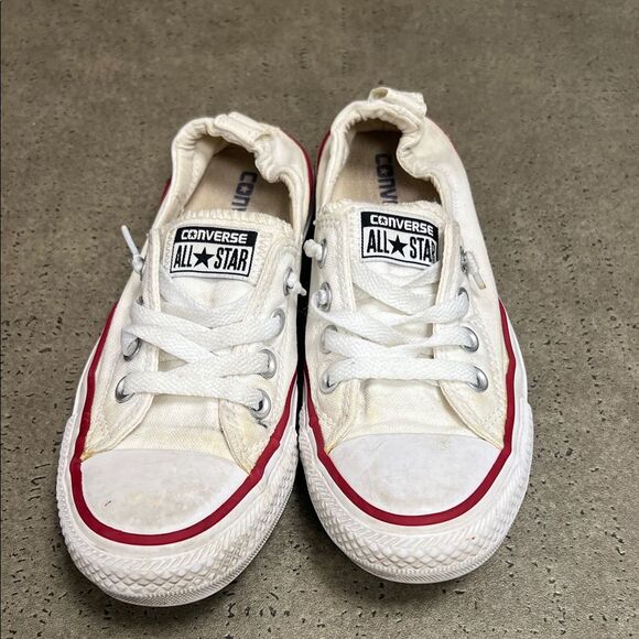 Converse Kids Cream and Red Sneakers - Picture 3 of 8